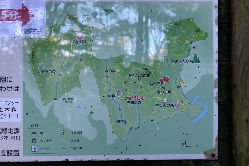 飯山白山森林公園の地図
