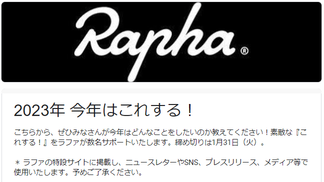 Raphaの応募画面