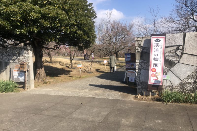 小田原フラワーガーデンの梅園入口
