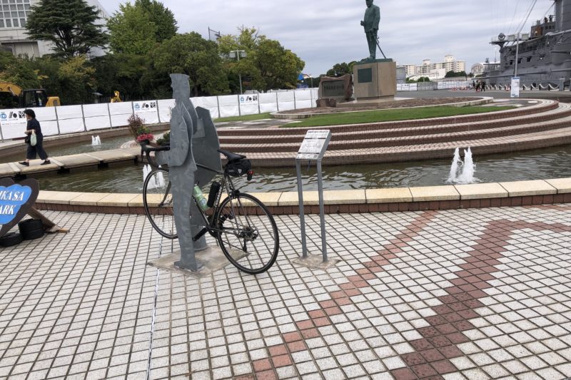 三笠公園の人型サイクルスタンド