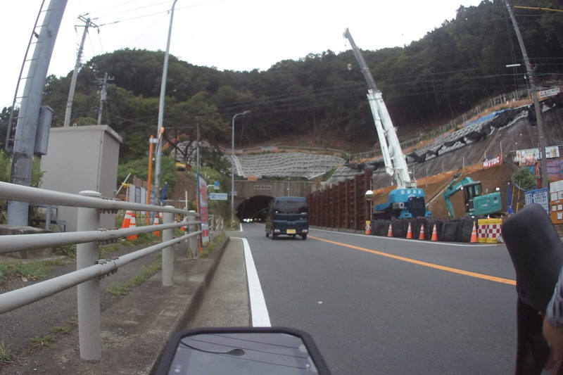 246号線のがけ崩れ現場