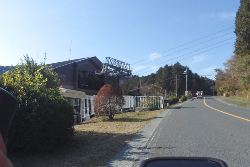 桃源郷のロープウェイ