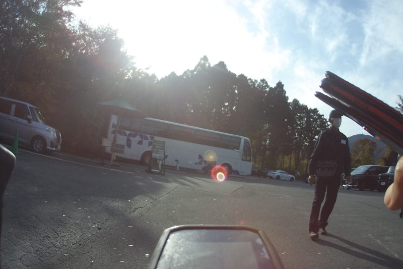 箱根ガラスの森美術館の駐車場