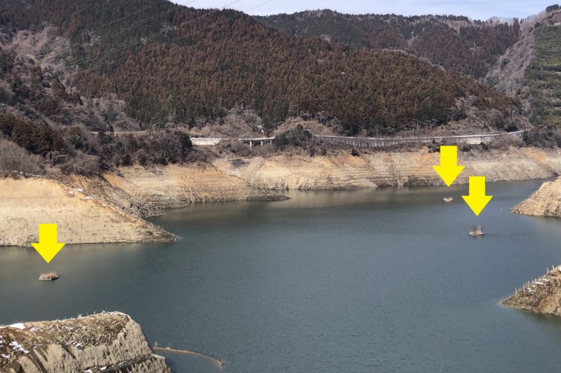 凍結した宮ケ瀬湖周回路