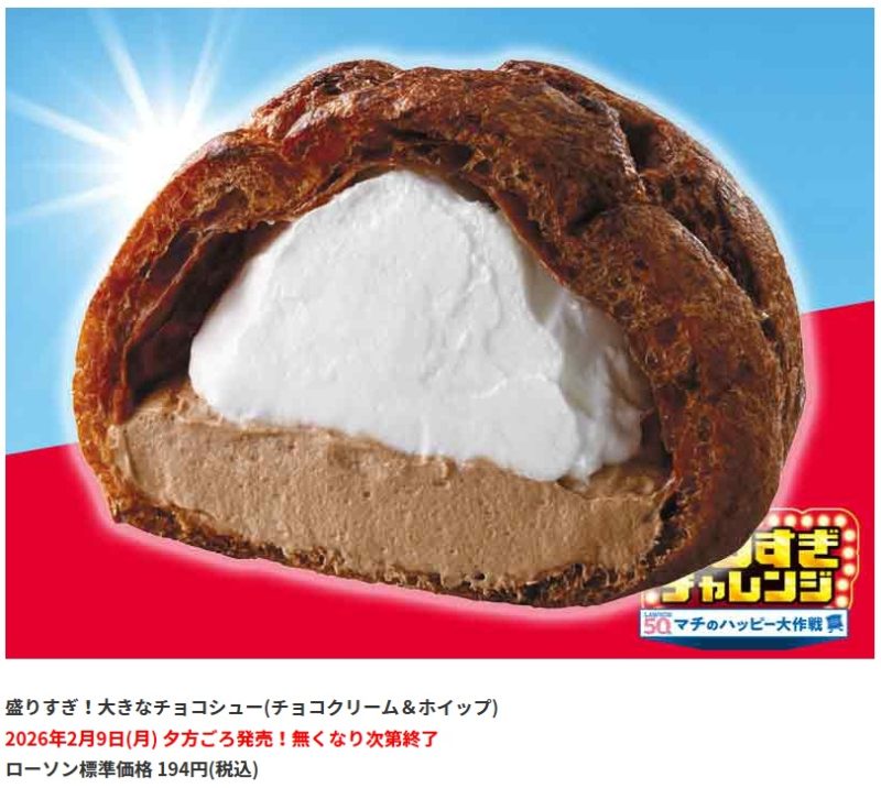 盛りすぎ！大きなチョコシュー